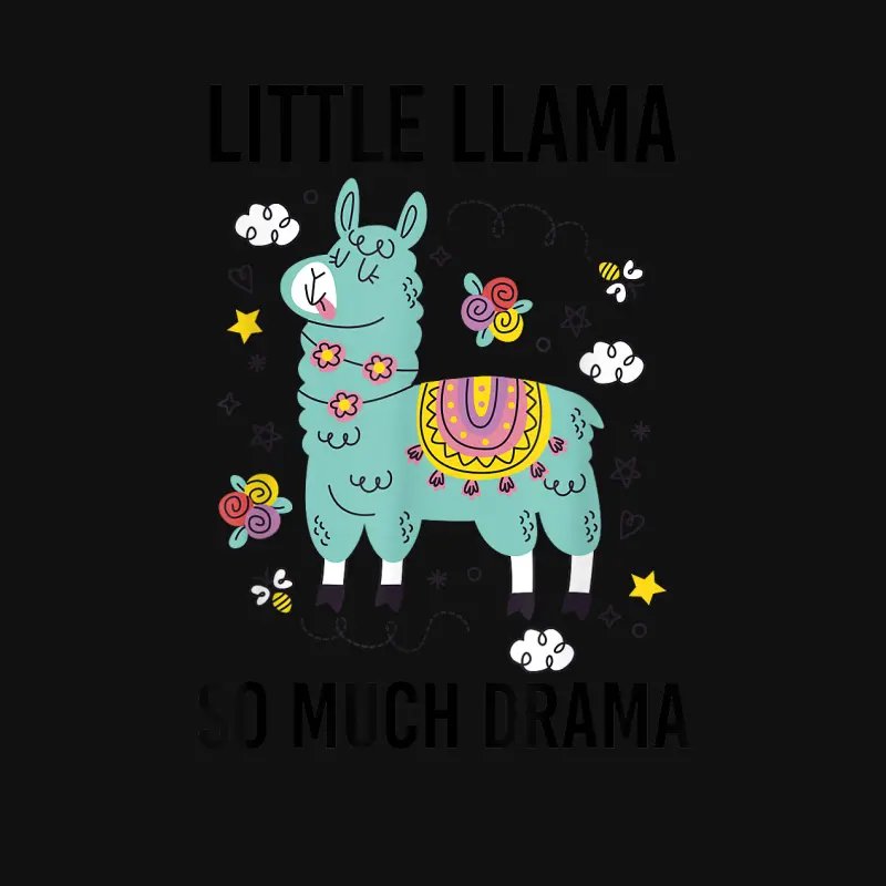 Llama Shirt Kids Boys Toddler Little Llama So Much Drama Baby Onesie