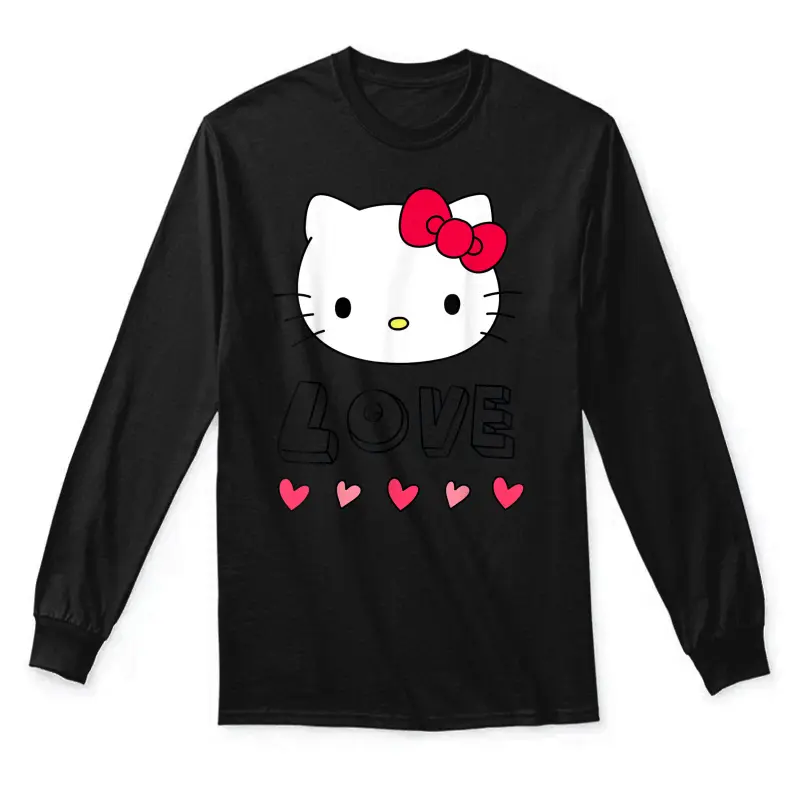 Hello Kitty Love And Hearts Valentine Shirt Unisex Long Sleeve T-Shirt