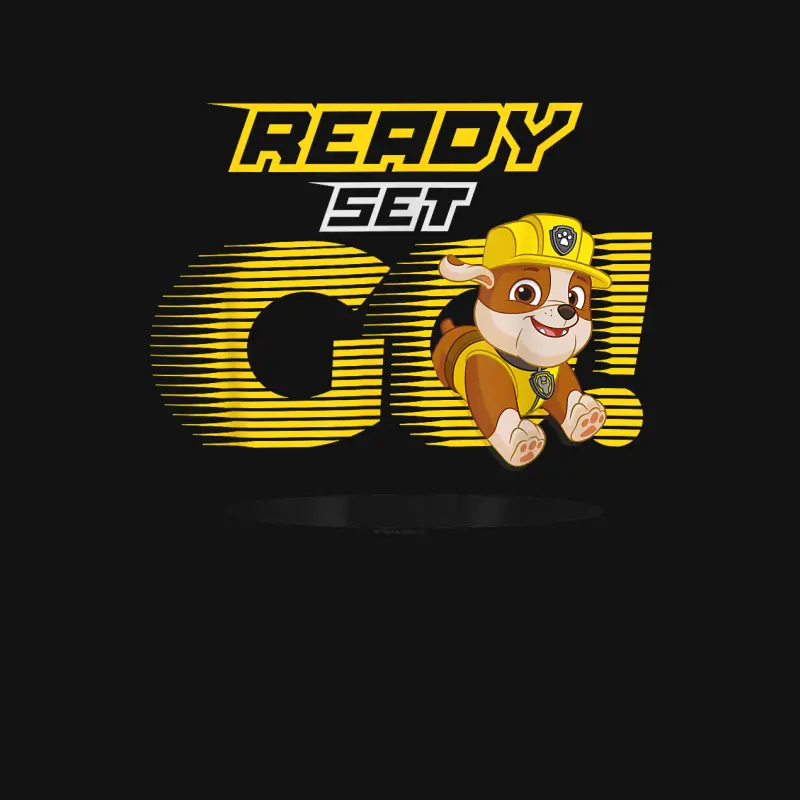 Paw Patrol Ready Set Go! Rubble Unisex Long Sleeve T-Shirt