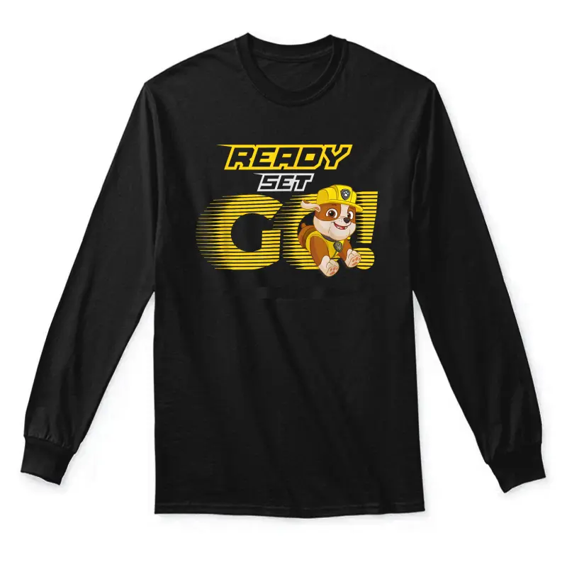 Paw Patrol Ready Set Go! Rubble Unisex Long Sleeve T-Shirt