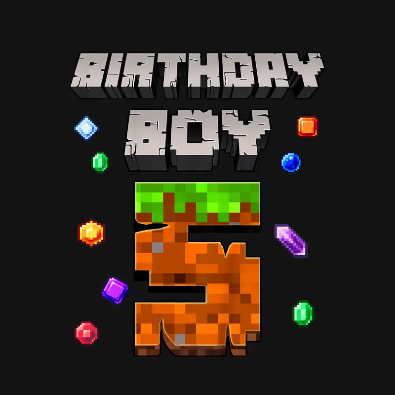 Kids 5Th Birthday Boy 5 Video Gamer Pixel Number Five Bday Party Unisex Long Sleeve T-Shirt