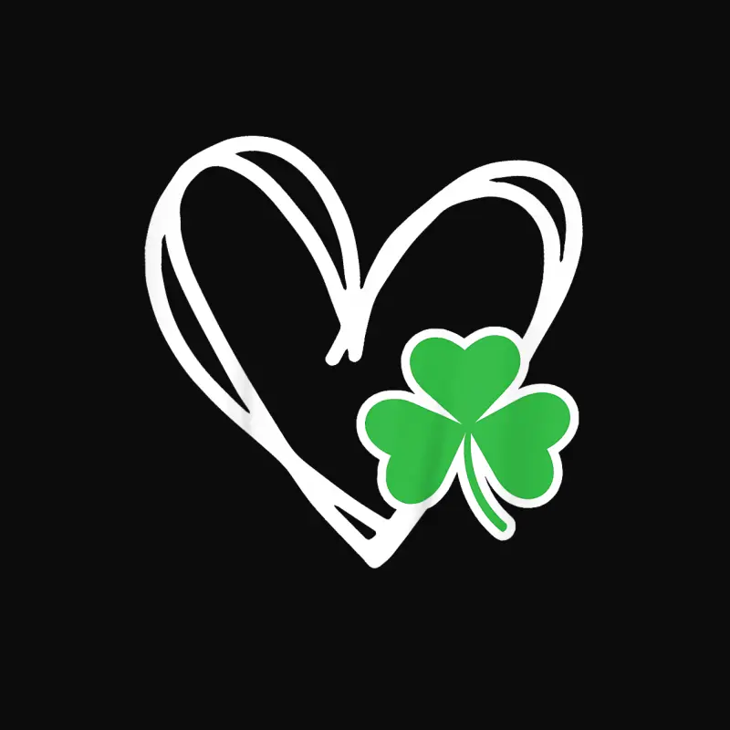 Girls Heart St Patricks Day Shamrock Irish Toddler Baby Unisex Staple T-Shirt