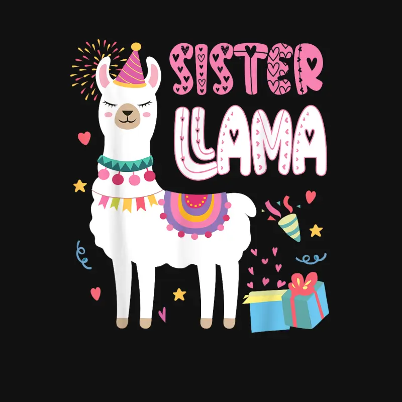 Sister Llama Sister Of The Birthday Llama Birthday Baby Onesie