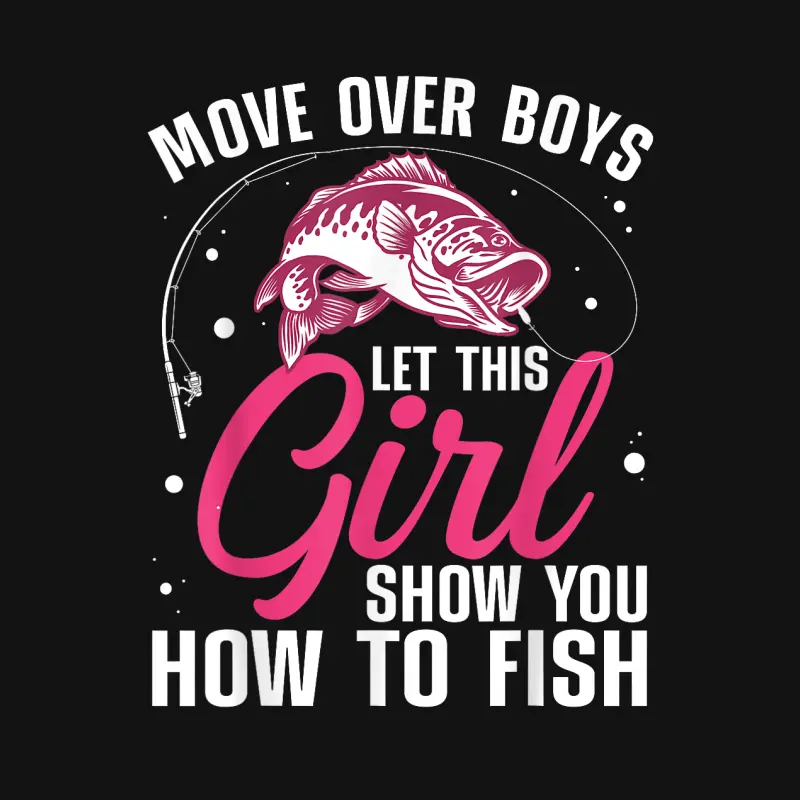 Funny Fishing Design For Girls Women Fisherman Fishing Lover Youth Staple T-Shirt
