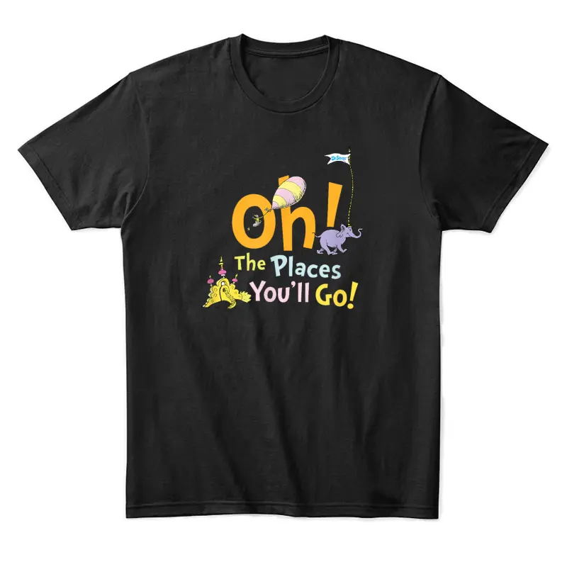 Dr. Seuss Oh The Places You'll Go Unisex Staple T-Shirt