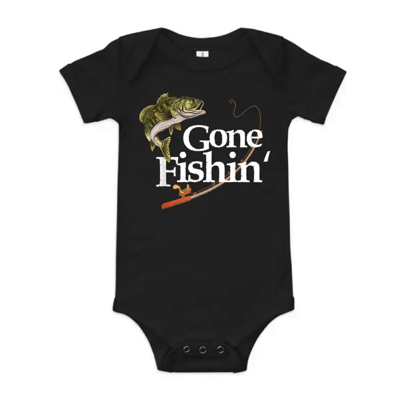 Gone Fishin' Apparel Fisherman Lover Angler Fish Baby Onesie