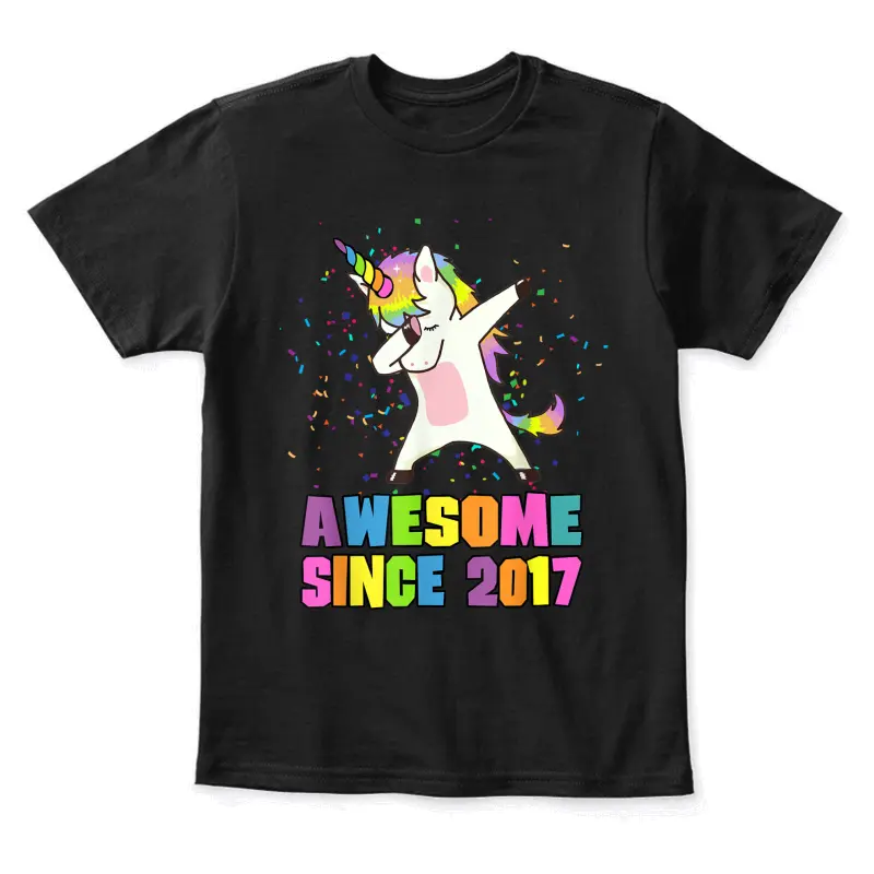 Awesome Since 2017 Unicorn Youth Staple T-Shirt
