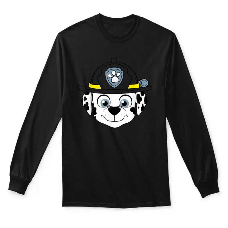 Firedog Marshall Face Paw Patrol Unisex Long Sleeve T-Shirt