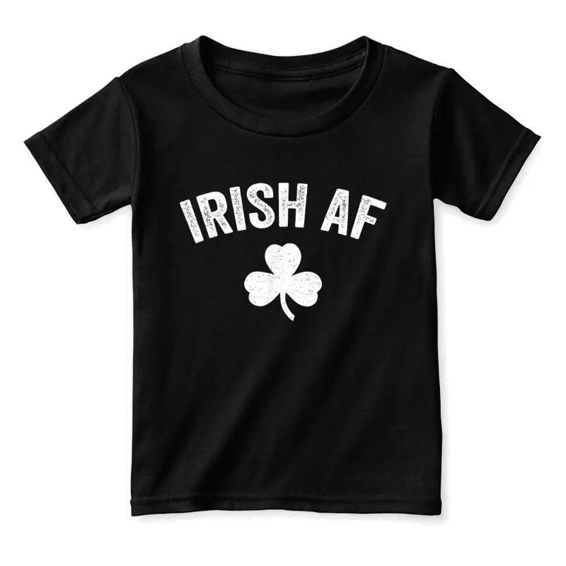Irish Af Funny St. Patrick's Day Shamrock Party Gift Toddler Staple T-Shirt