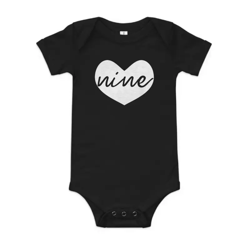 Ninth Birthday Girl Shirt, 9 Year Old Birthday Girl Outfit Baby Onesie