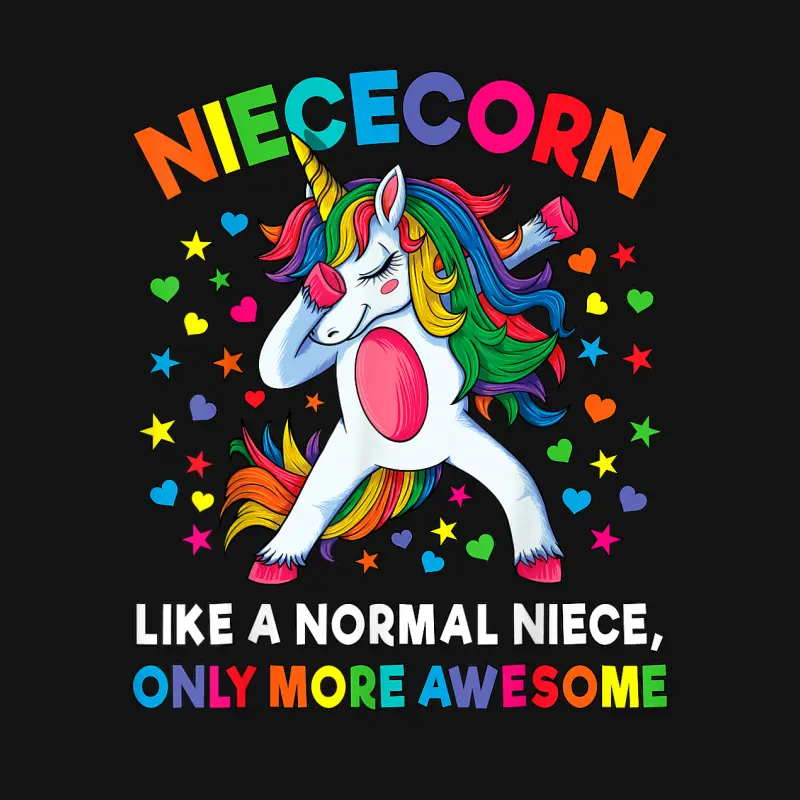 Niececorn Like A Niece Only Awesome Dabbing Unicorn Women Unisex Long Sleeve T-Shirt
