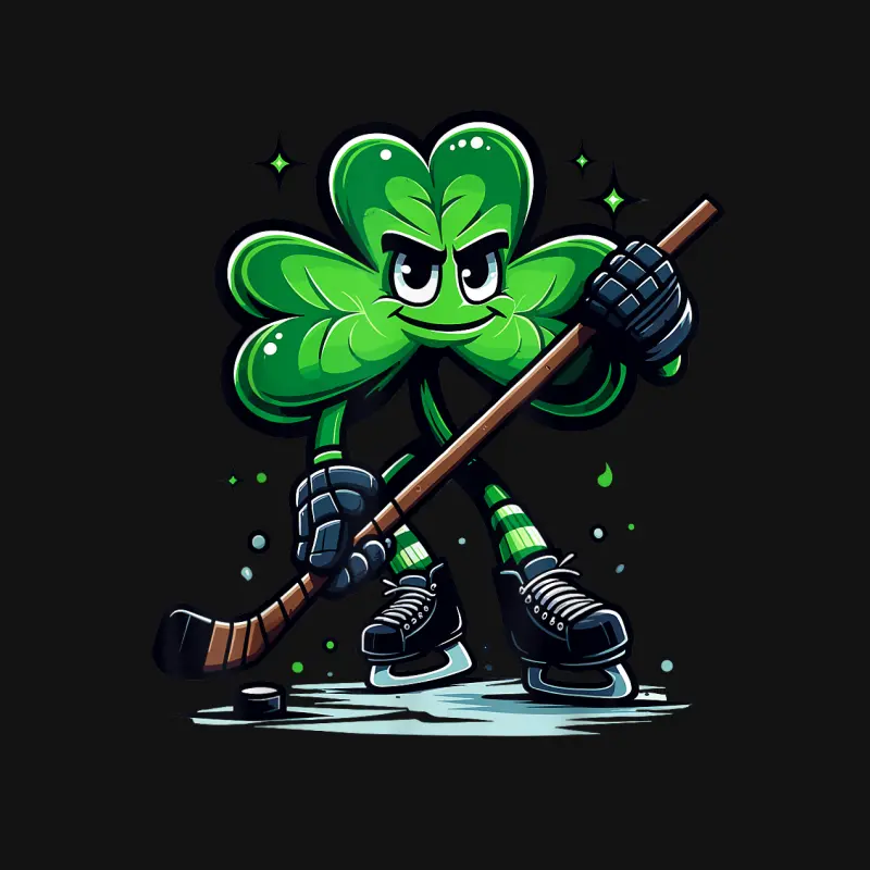 Hockey Lovers Players St Patricks Day Shamrock Men Women Boy Unisex Long Sleeve T-Shirt