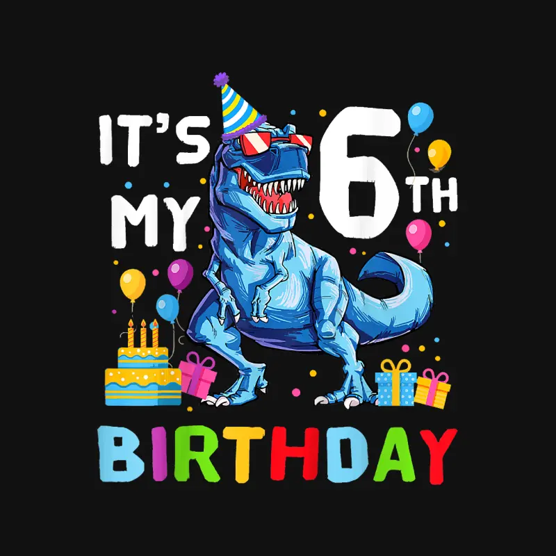 Kids 6 Year Old Gifts It's My 6Th Birthday Boy Dinosaur T Rex Baby Onesie