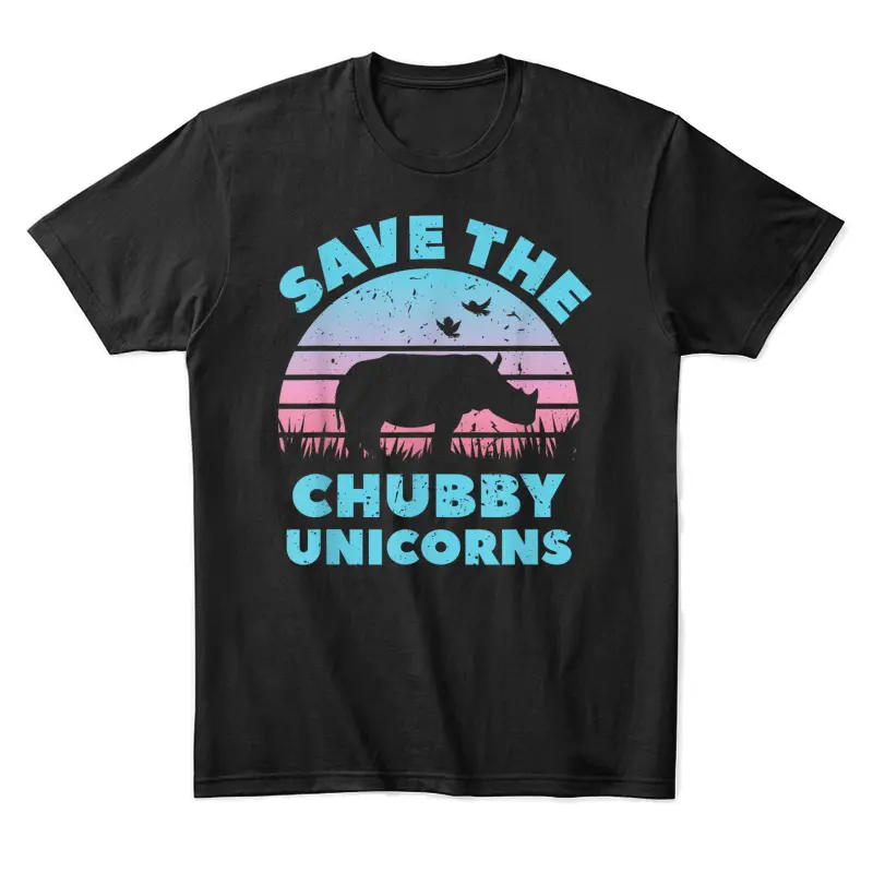 Save The Chubby Unicorns Unisex Staple T-Shirt
