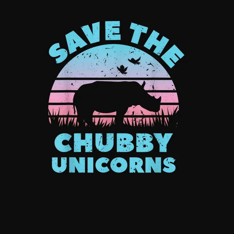 Save The Chubby Unicorns Unisex Staple T-Shirt