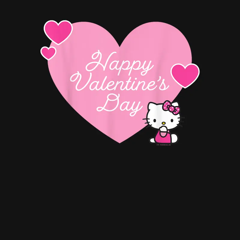 Hello Kitty Happy Valentine's Day Unisex Long Sleeve T-Shirt