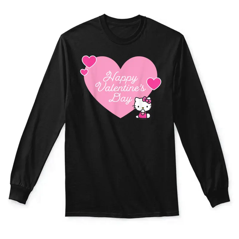 Hello Kitty Happy Valentine's Day Unisex Long Sleeve T-Shirt