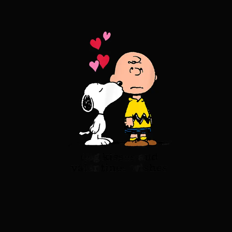 Peanuts - Snoopy And Charlie Dog Kisses Valentine Wishes Toddler Staple T-Shirt
