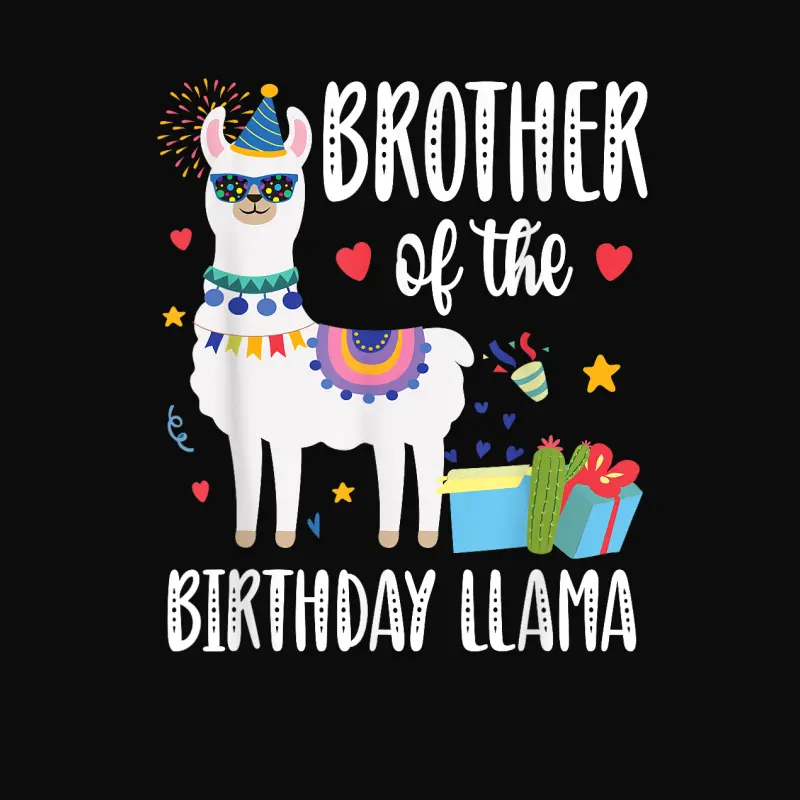 Brother Of Birthday Llama Birthday Boy Girl Outfit Family Unisex Staple T-Shirt