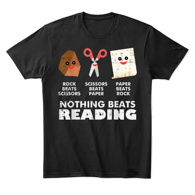 Nothing Beats Reading Book Librarian Across America Kids Unisex Staple T-Shirt