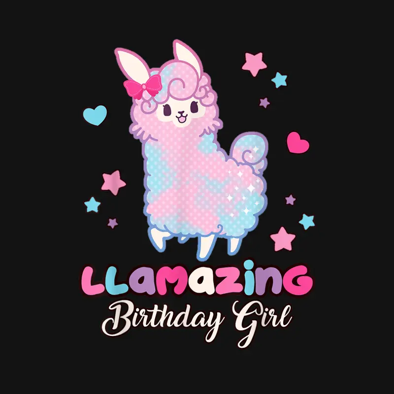 Llama Birthday Girl Llamazing Birthday Alpaca Llama Girl Unisex Long Sleeve T-Shirt