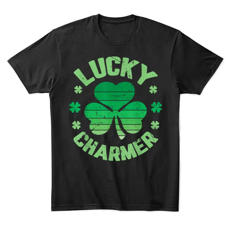 Lucky Charmer Boys Kids Girl Funny St. Patrick's Day Unisex Staple T-Shirt