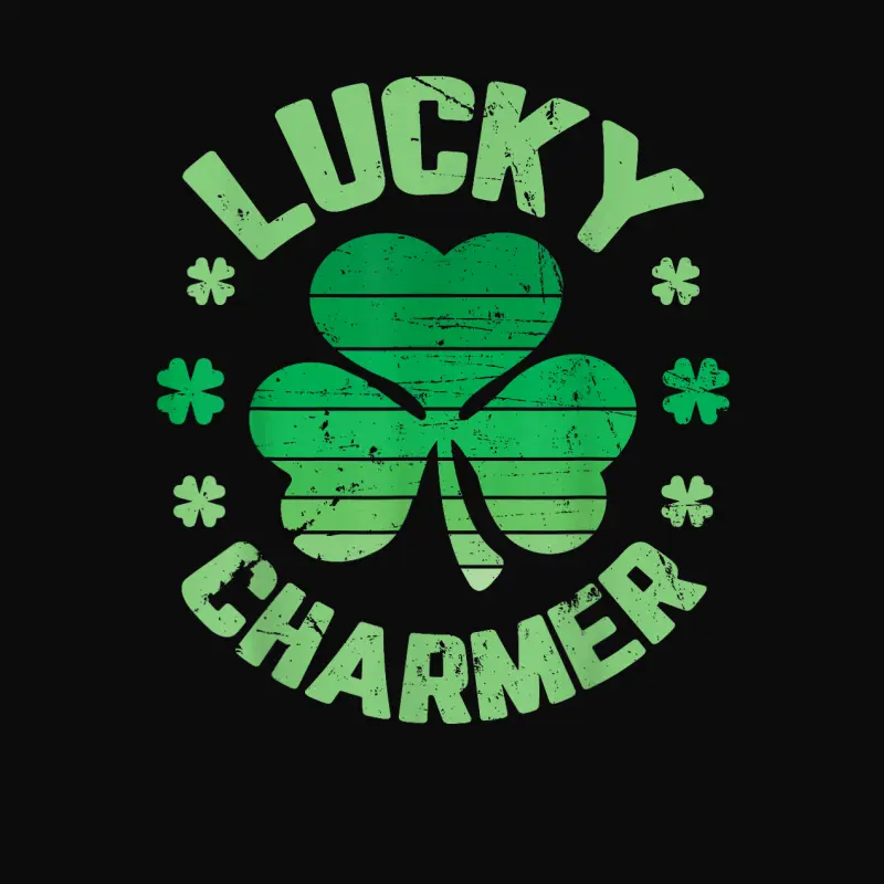 Lucky Charmer Boys Kids Girl Funny St. Patrick's Day Unisex Staple T-Shirt