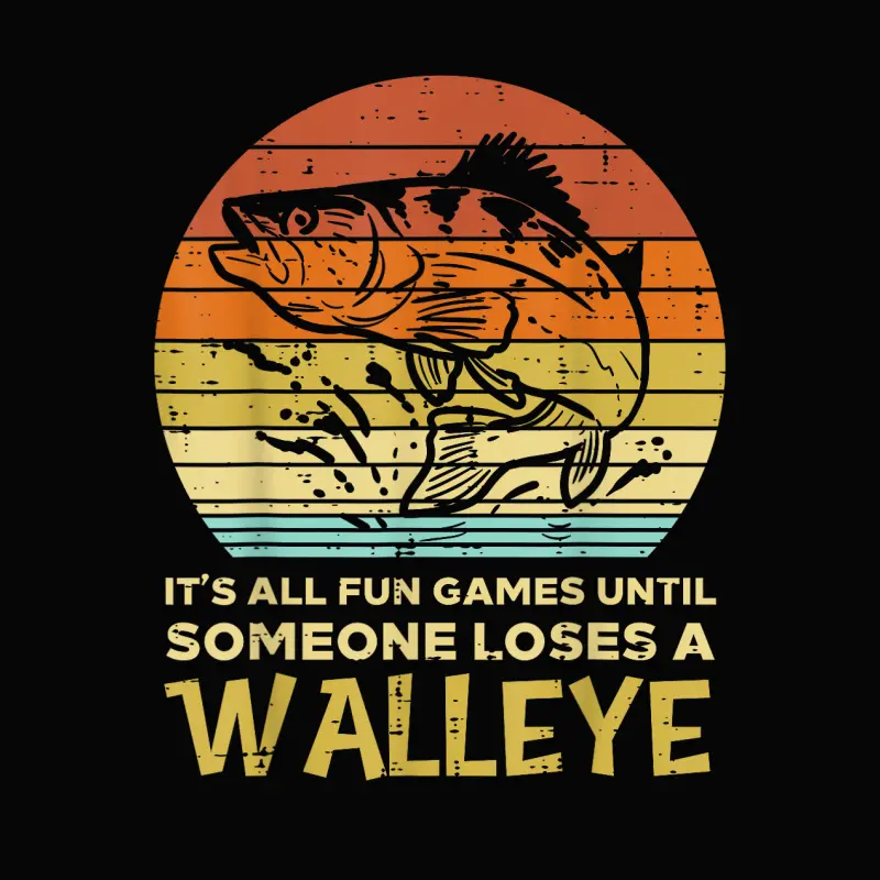 Fun Games Until Someone Loses Walleye Retro Ice Fishing Dad Toddler Staple T-Shirt
