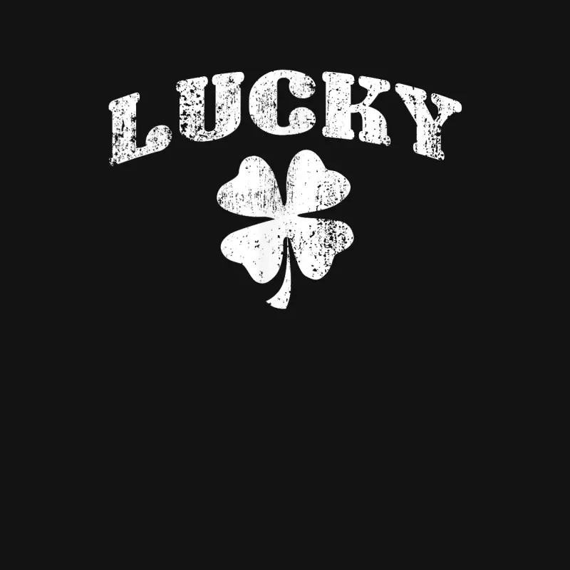 Vintage Style Lucky Clover St Patrick's Day Youth Staple T-Shirt