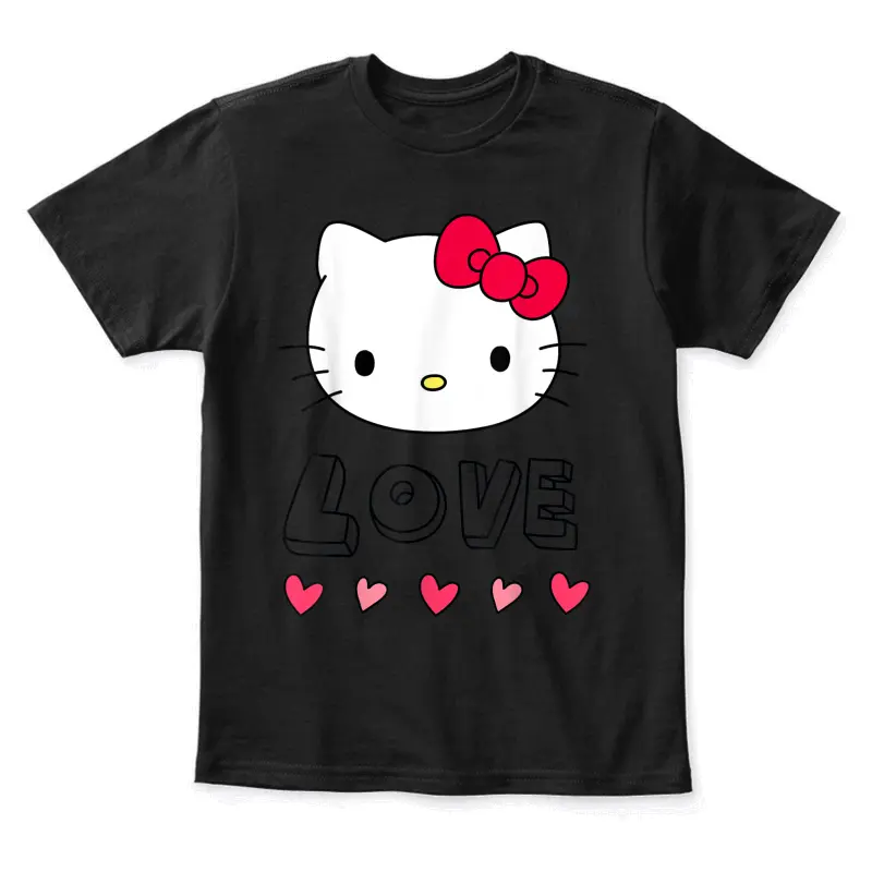 Hello Kitty Love And Hearts Valentine Shirt Youth Staple T-Shirt