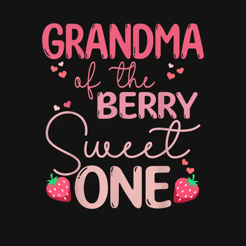 Grandma Of The Berry Sweet One Strawberry First Birthday Unisex Long Sleeve T-Shirt