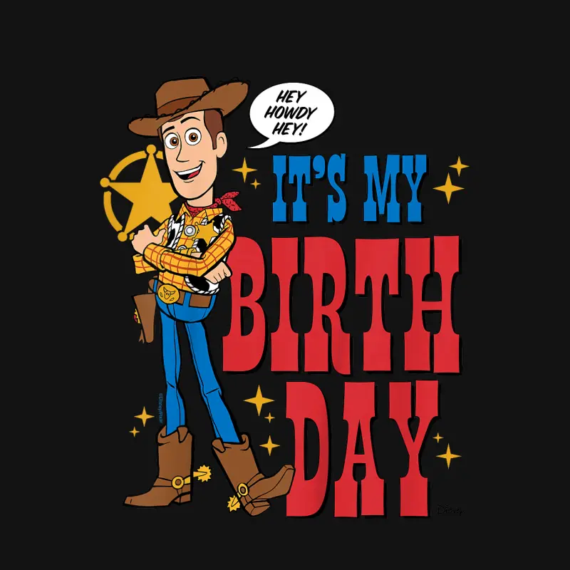 Kids Toy Story - Woody It's My Birthday Unisex Long Sleeve T-Shirt