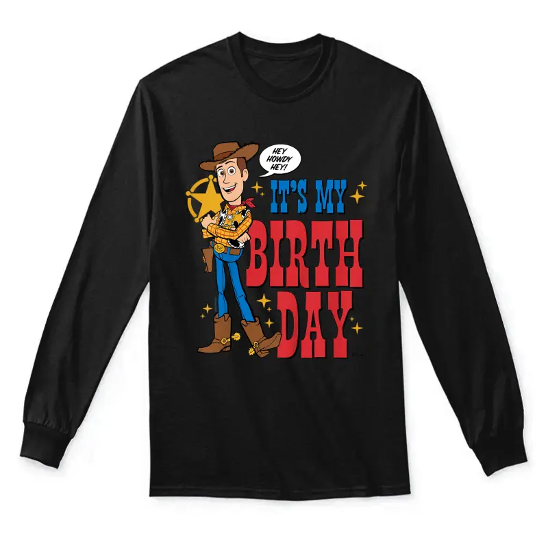 Kids Toy Story - Woody It's My Birthday Unisex Long Sleeve T-Shirt