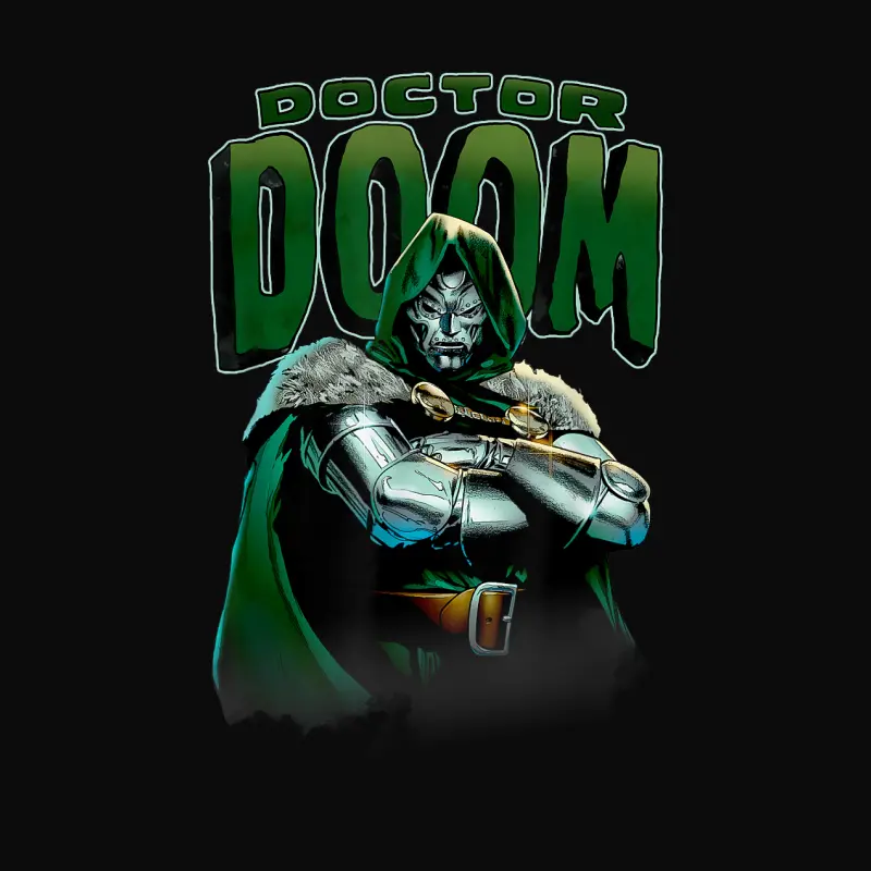 Marvel Fantastic Four Doctor Doom Crossed Arms Portrait Unisex Staple T-Shirt
