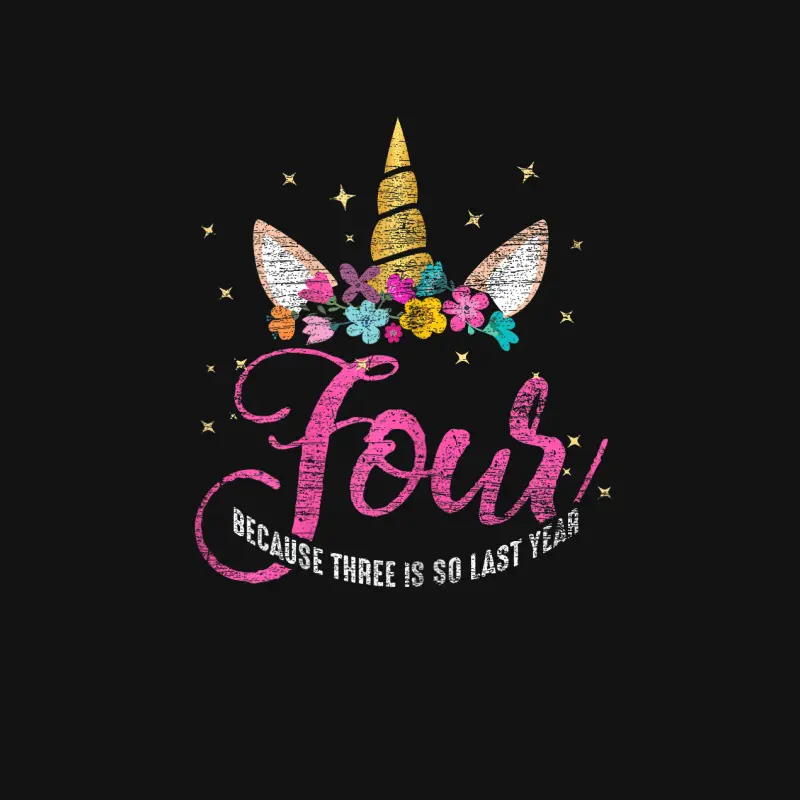 4 Years Old Birthday Girl Gifts Unicorn 4Th Birthday Youth Staple T-Shirt