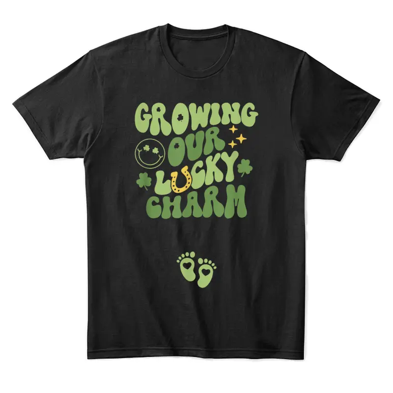 Growing Our Lucky Charm St Patrick's Day Pregnancy Maternity Unisex Staple T-Shirt
