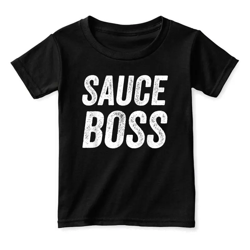 Sauce Boss Chef Bbq Cook Food Humorousa Toddler Staple T-Shirt