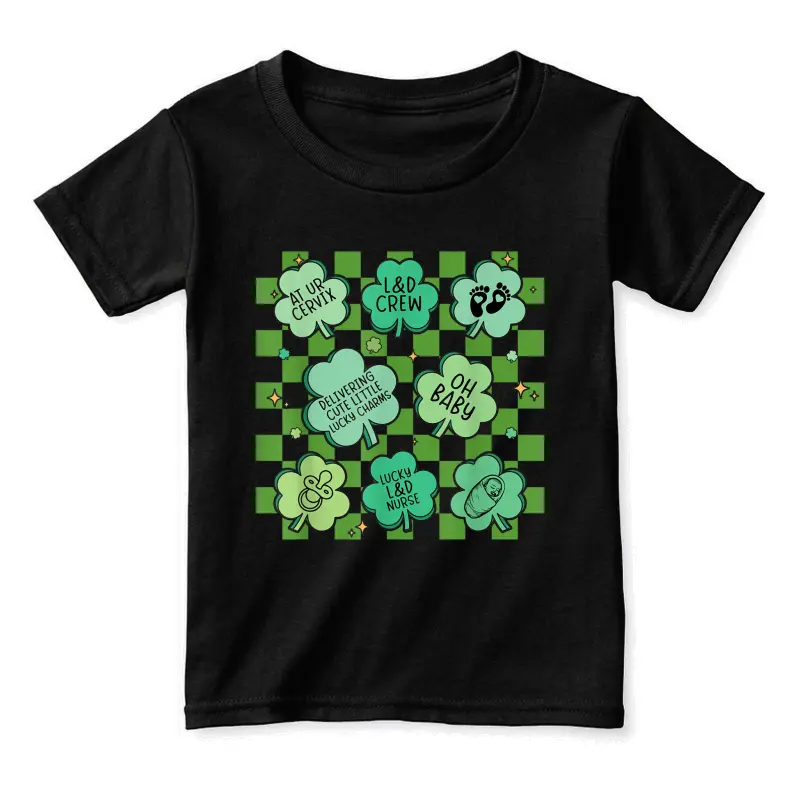 St Patricks Labor And Delivery Nurse L&D Saint Patrick’s Day Toddler Staple T-Shirt
