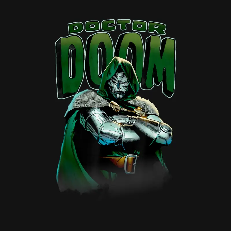 Marvel Fantastic Four Doctor Doom Crossed Arms Portrait Unisex Long Sleeve T-Shirt