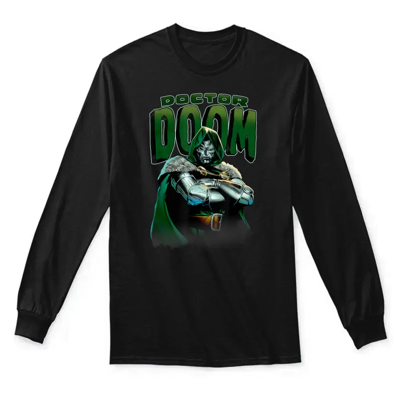 Marvel Fantastic Four Doctor Doom Crossed Arms Portrait Unisex Long Sleeve T-Shirt