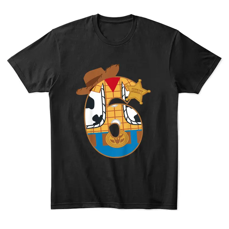 Disney And Pixar’s Toy Story Sixth Birthday 6 Years Old Unisex Staple T-Shirt