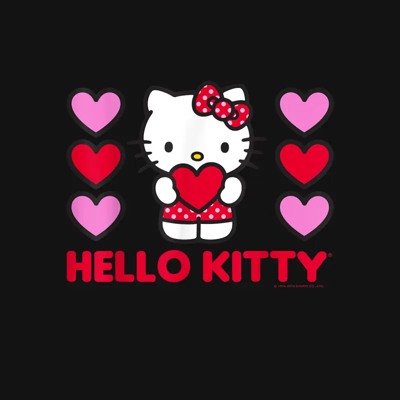 Hello Kitty Valentine Hearts Shirt Unisex Long Sleeve T-Shirt
