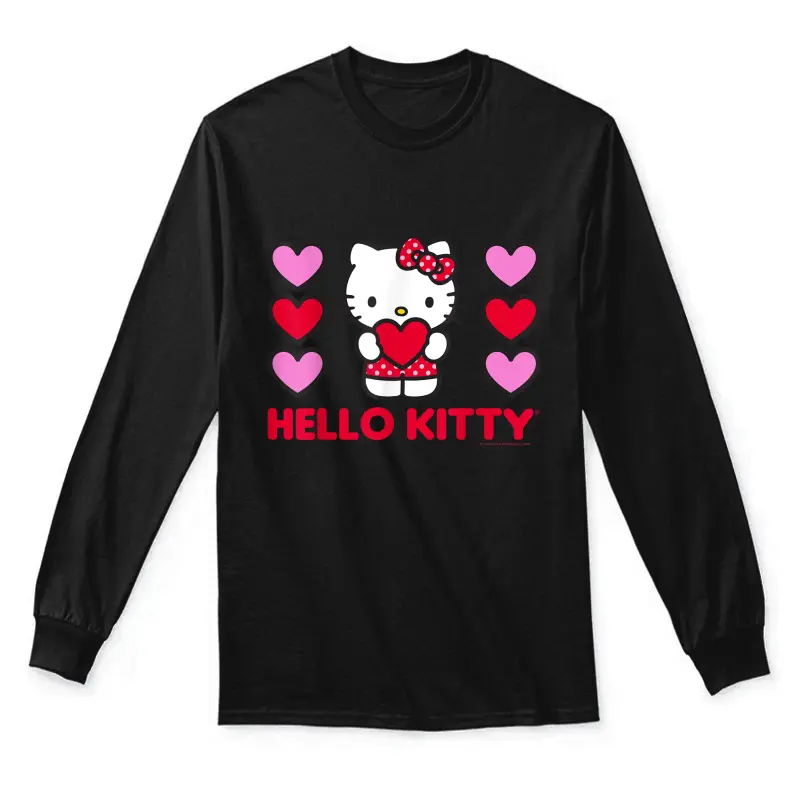 Hello Kitty Valentine Hearts Shirt Unisex Long Sleeve T-Shirt