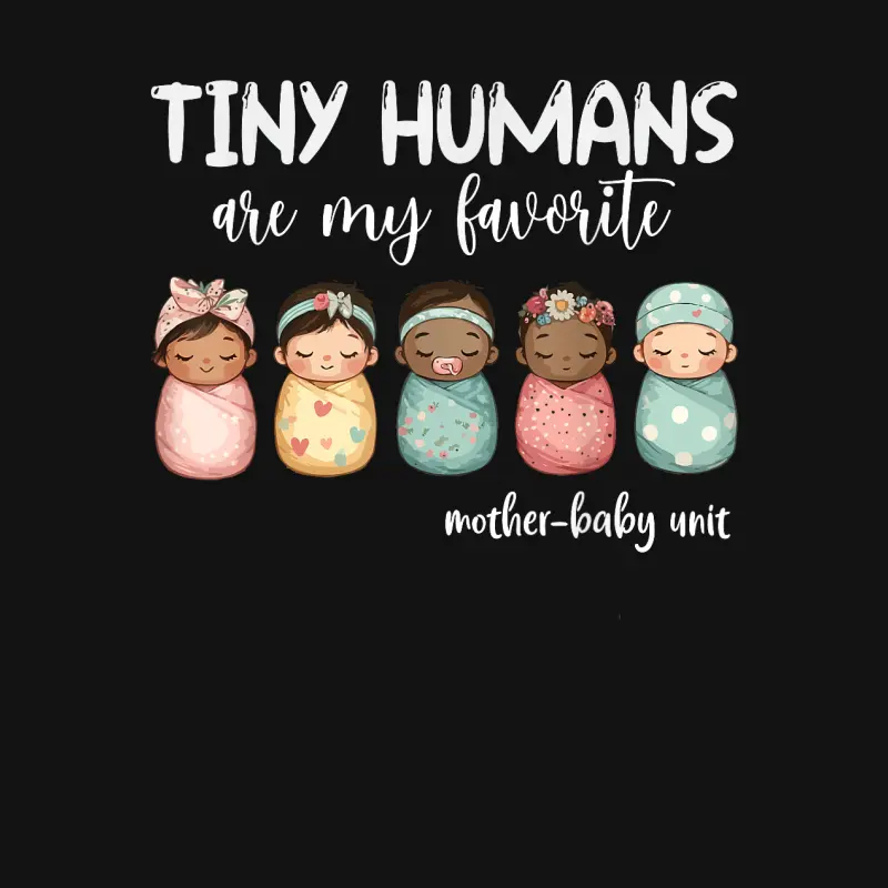Tiny Humans Are My Favorite Nicu Mother Baby Unit Nurse Youth Staple T-Shirt