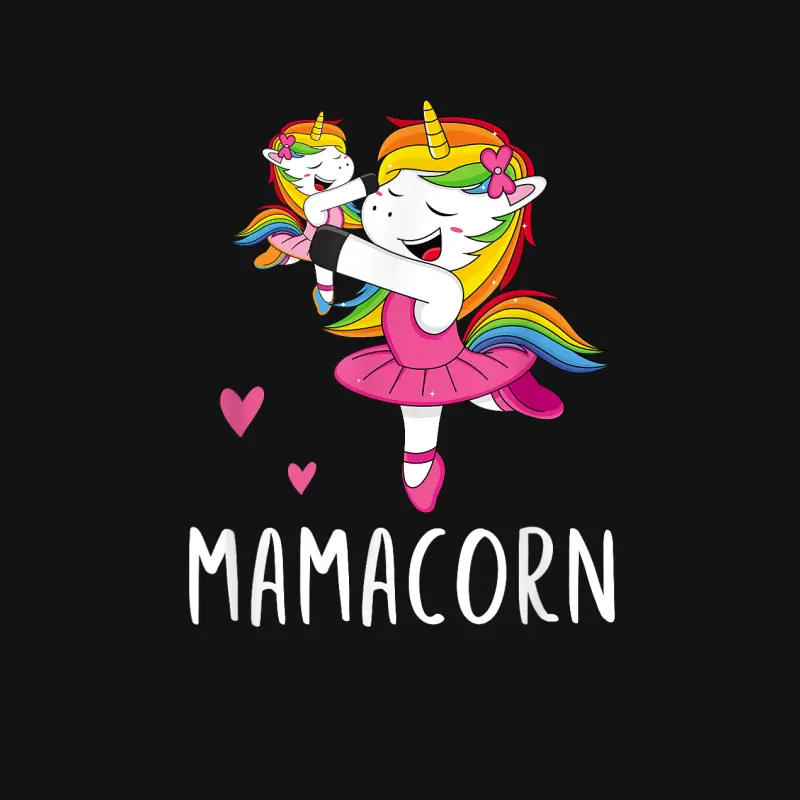 Mamacorn Unicorn Mama  Ballerina Mother's Day Gift Unisex Long Sleeve T-Shirt