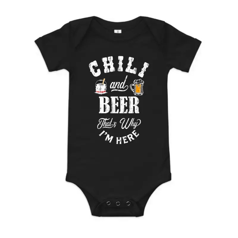 Chili Cookoff Funny T-Shirt Chili And Beer  Gift T-Shirt Baby Onesie