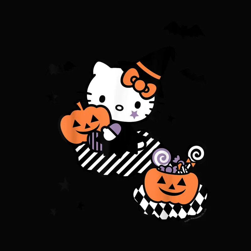 Hello Kitty Trick Or Treat Halloween Tee Shirt Toddler Staple T-Shirt