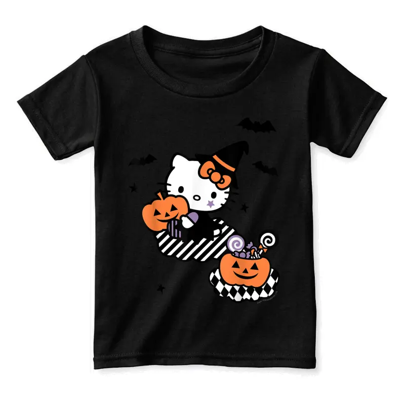 Hello Kitty Trick Or Treat Halloween Tee Shirt Toddler Staple T-Shirt