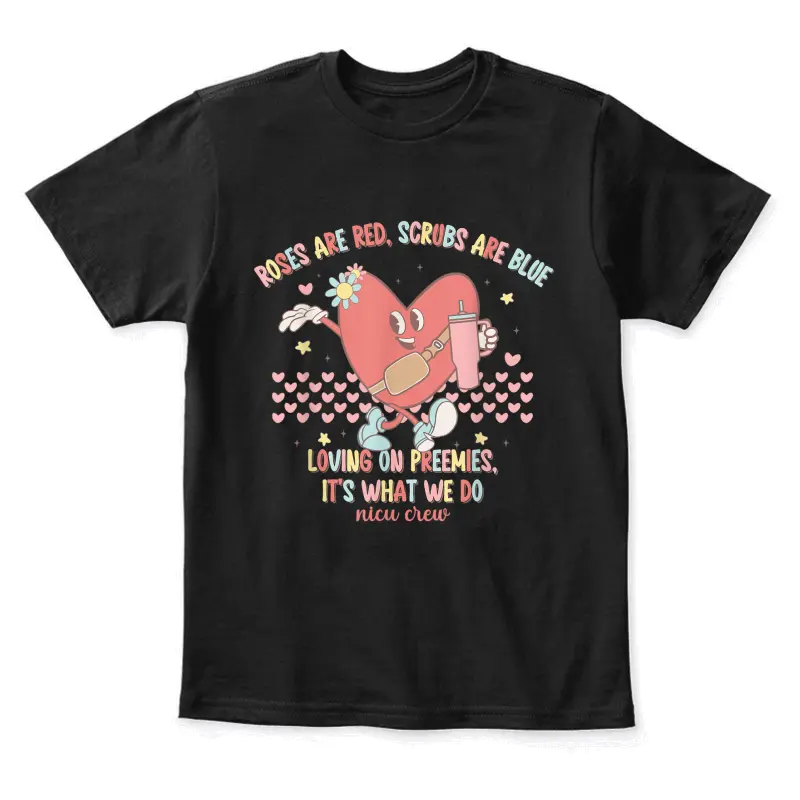Nicu Valentine Roses Are Red Nicu Nurse Valentine's Day Youth Staple T-Shirt