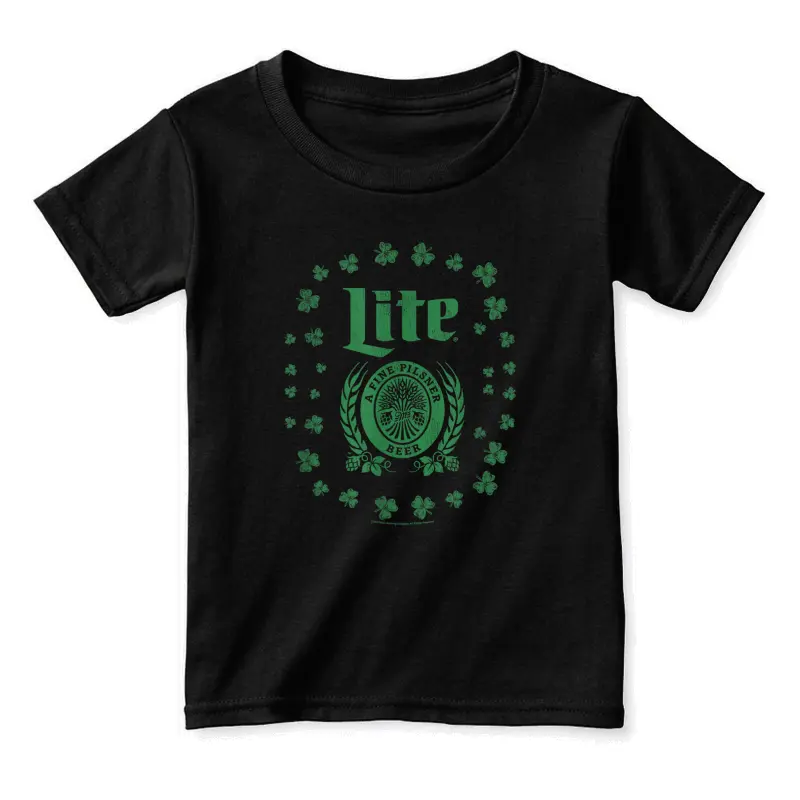 Miller Lite St. Patrick's Day A Fine Pilsner Beer Distressed Toddler Staple T-Shirt